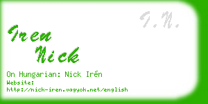 iren nick business card