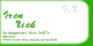 iren nick business card